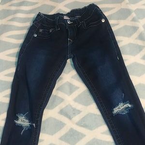 True religion girls ripped jeans